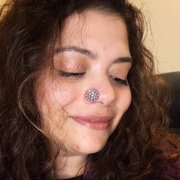 Big Trippy Flower Nose Pin